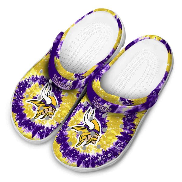 Minnesota Vikings Radiant Burst Effect Crocs Trendy