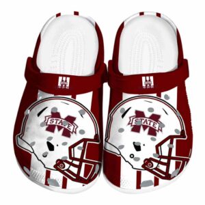 Mississippi State Bulldogs Helmet Stripes Crocs Best selling