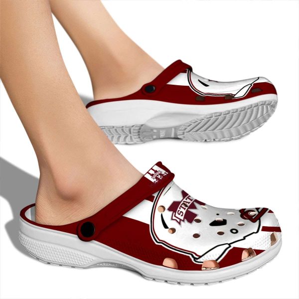 Mississippi State Bulldogs Helmet Stripes Crocs High quality