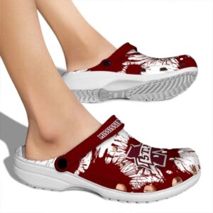Mississippi State Bulldogs Splatter Graphics Crocs High quality
