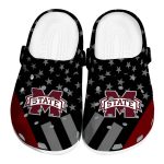 Mississippi State Bulldogs Stellar Stripes Theme Crocs Best selling