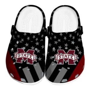 Mississippi State Bulldogs Stellar Stripes Theme Crocs Best selling
