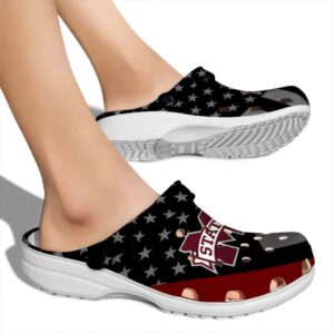 Mississippi State Bulldogs Stellar Stripes Theme Crocs High quality