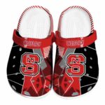 NC State Wolfpack Geometric Background Crocs Best selling