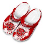 NC State Wolfpack Splatter Graphics Crocs Best selling