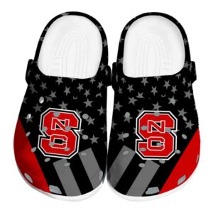 NC State Wolfpack Stellar Stripes Theme Crocs Best selling