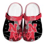 Nebraska Cornhuskers Geometric Background Crocs Best selling