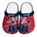New England Patriots Geometric Background Crocs Best selling
