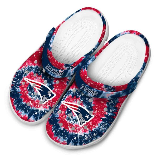 New England Patriots Radiant Burst Effect Crocs Trendy