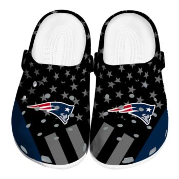 New England Patriots Stellar Stripes Theme Crocs Best selling