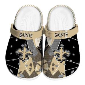 New Orleans Saints Geometric Background Crocs Best selling