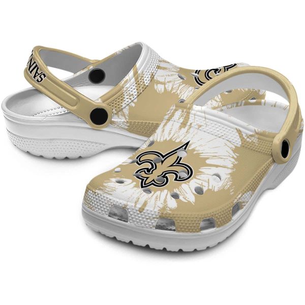 New Orleans Saints Splatter Graphics Crocs Latest Model