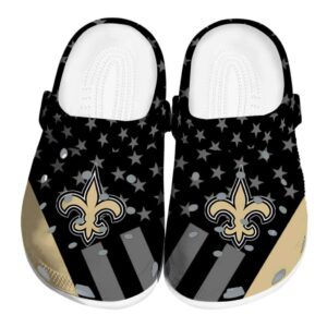 New Orleans Saints Stellar Stripes Theme Crocs Best selling