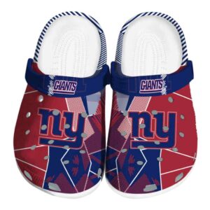 New York Giants Geometric Background Crocs Best selling