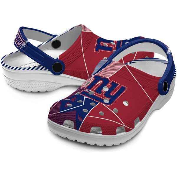 New York Giants Geometric Background Crocs Latest Model