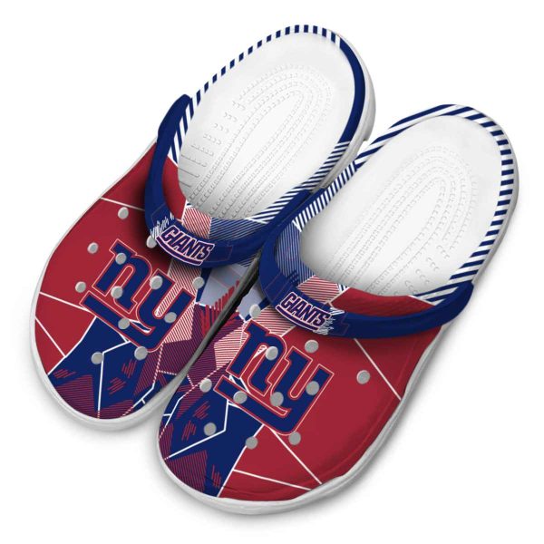 New York Giants Geometric Background Crocs Trendy