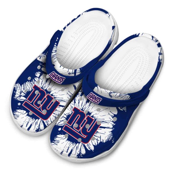 New York Giants Splatter Graphics Crocs Trendy