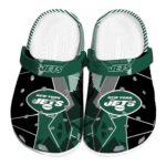 New York Jets Geometric Background Crocs Best selling