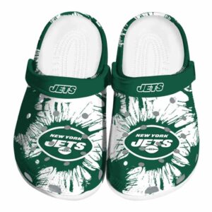 New York Jets Splatter Graphics Crocs Best selling