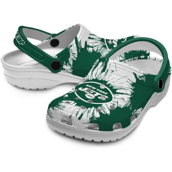 New York Jets Splatter Graphics Crocs Latest Model