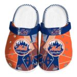 New York Mets Geometric Background Crocs Best selling