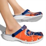 New York Mets Geometric Background Crocs Best selling