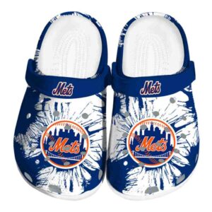New York Mets Splatter Graphics Crocs Best selling