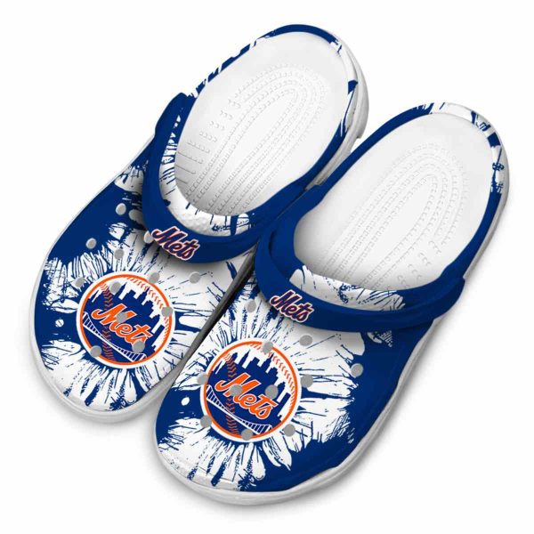 New York Mets Splatter Graphics Crocs Trendy