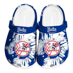 New York Yankees Splatter Graphics Crocs Best selling