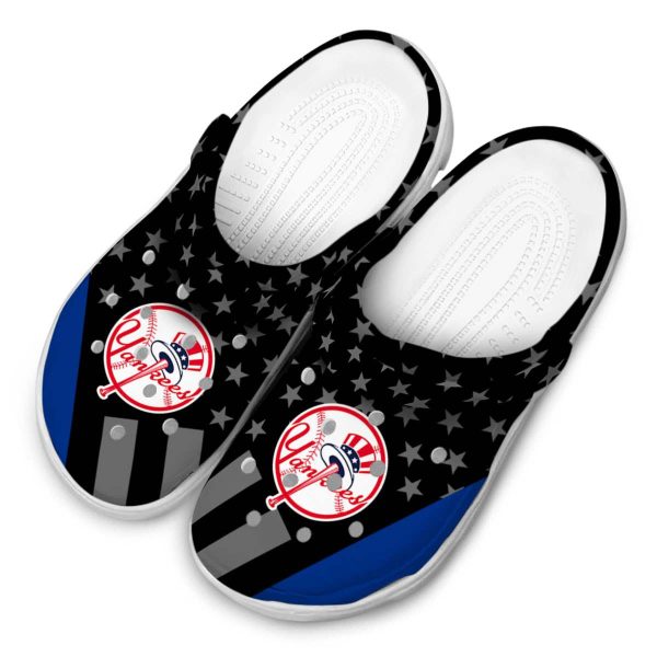 New York Yankees Stellar Stripes Theme Crocs Trendy