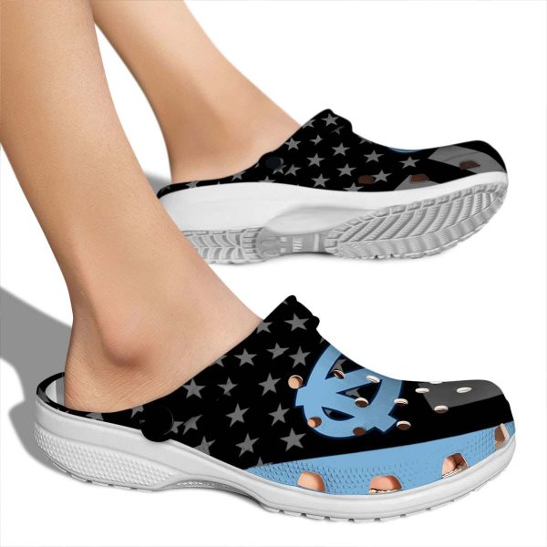 North Carolina Tar Heels Stellar Stripes Theme Crocs High quality