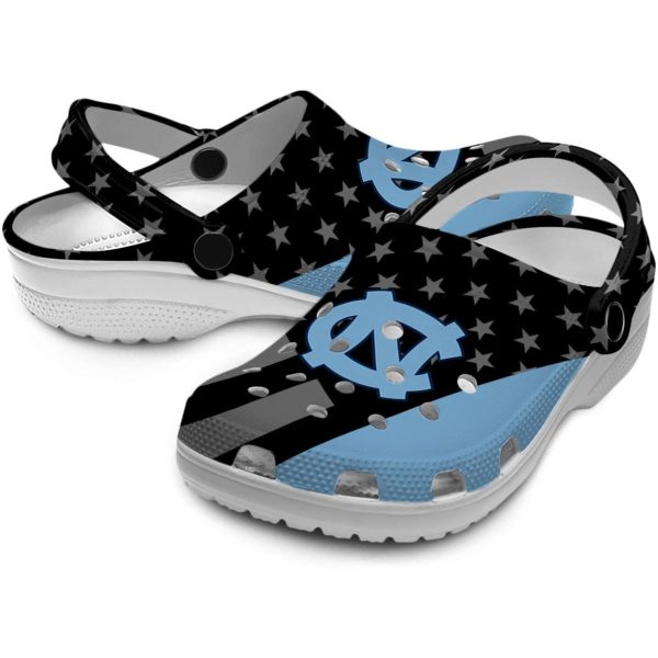 North Carolina Tar Heels Stellar Stripes Theme Crocs Latest Model