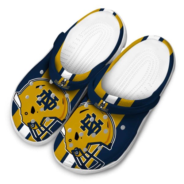 Notre Dame Fighting Irish Helmet Stripes Crocs Trendy