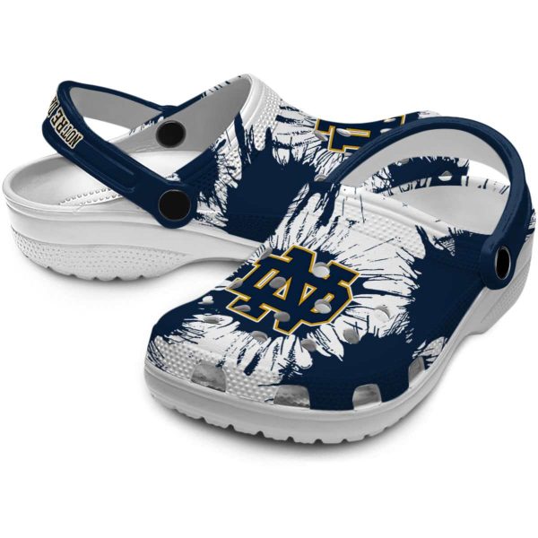 Notre Dame Fighting Irish Splatter Graphics Crocs Latest Model