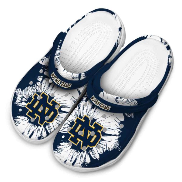 Notre Dame Fighting Irish Splatter Graphics Crocs Trendy