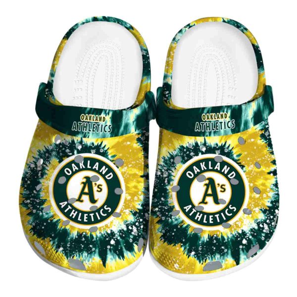 Oakland Athletics Radiant Burst Effect Crocs Best selling