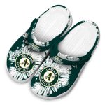 Oakland Athletics Splatter Graphics Crocs Best selling