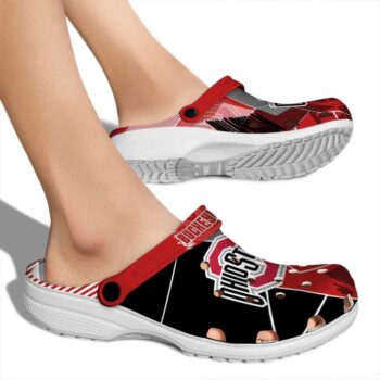 Ohio State Buckeyes Geometric Background Crocs High quality