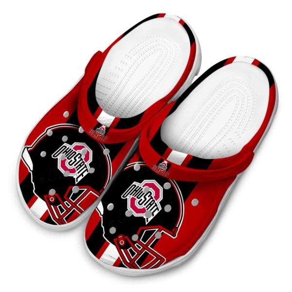 Ohio State Buckeyes Helmet Stripes Crocs Trendy