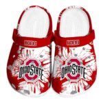Ohio State Buckeyes Splatter Graphics Crocs Best selling
