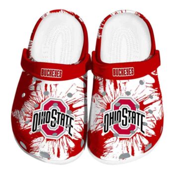 Ohio State Buckeyes Splatter Graphics Crocs Best selling