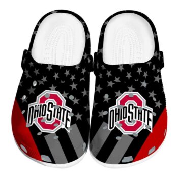 Ohio State Buckeyes Stellar Stripes Theme Crocs Best selling