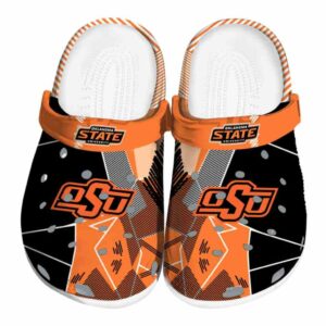 Oklahoma State Cowboys Geometric Background Crocs Best selling