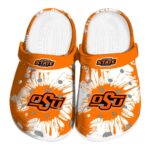 Oklahoma State Cowboys Splatter Graphics Crocs Best selling