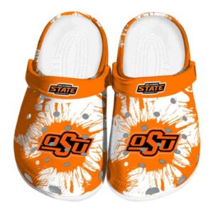 Oklahoma State Cowboys Splatter Graphics Crocs Best selling