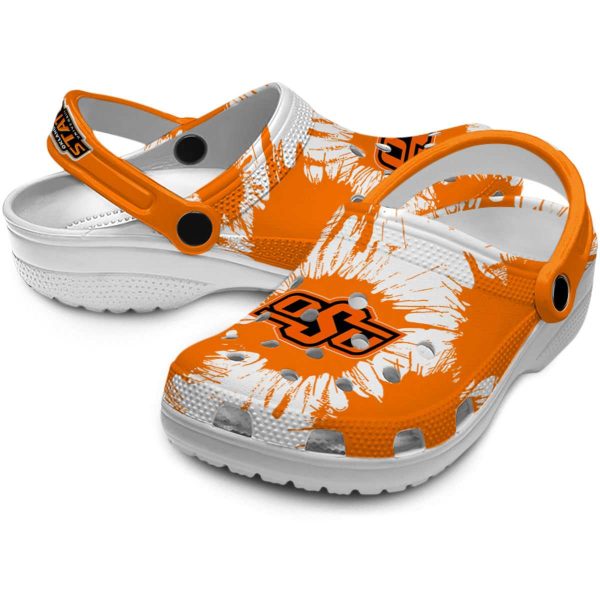 Oklahoma State Cowboys Splatter Graphics Crocs Latest Model