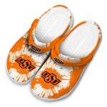 Oklahoma State Cowboys Splatter Graphics Crocs Best selling