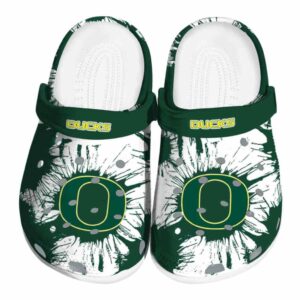 Oregon Ducks Splatter Graphics Crocs Best selling