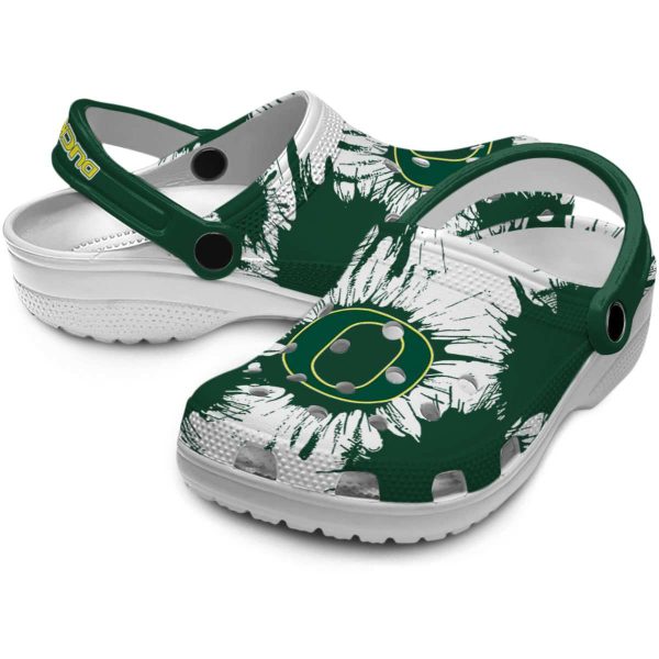 Oregon Ducks Splatter Graphics Crocs Latest Model