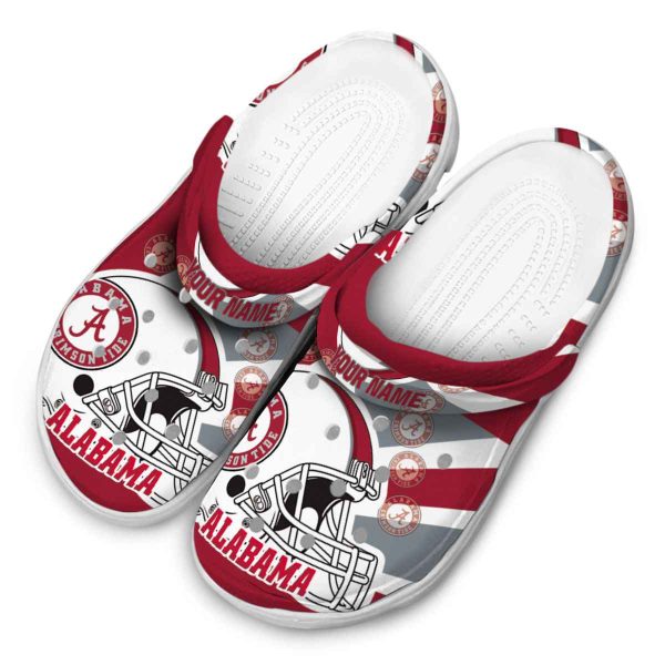 Personalized Alabama Crimson Tide Football Helmet Crocs Trendy